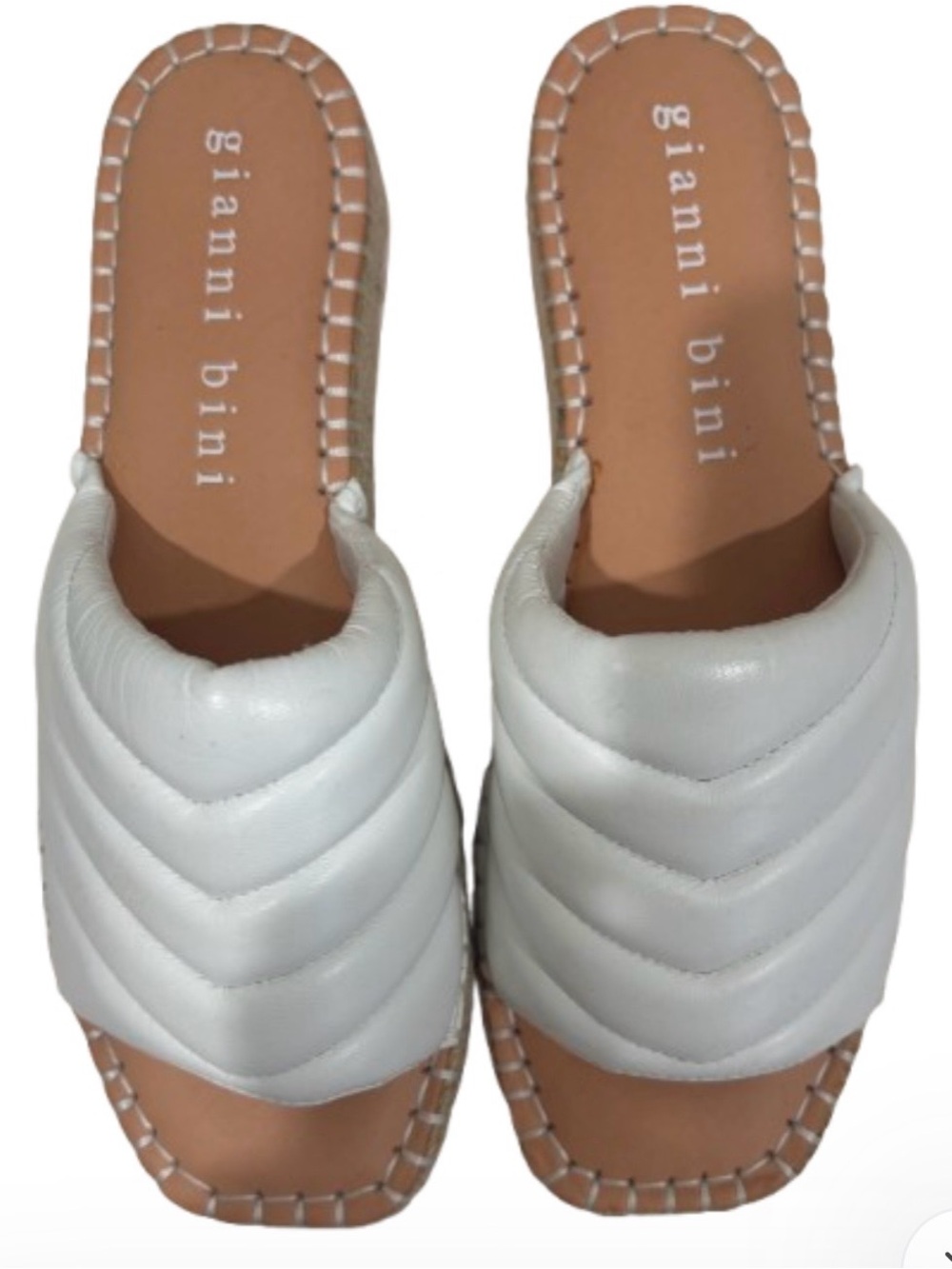 Size 8M Leather NWOT Gianni Bini Wedge Sandals